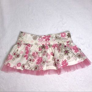 Build a bear cream and pink floral skirt